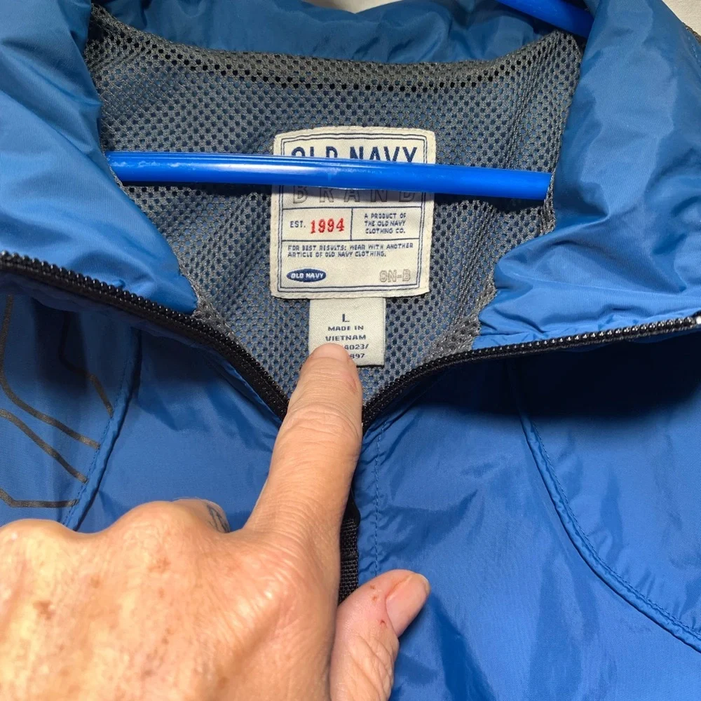 Old Navy Vibrant Blue Windbreaker Jacket